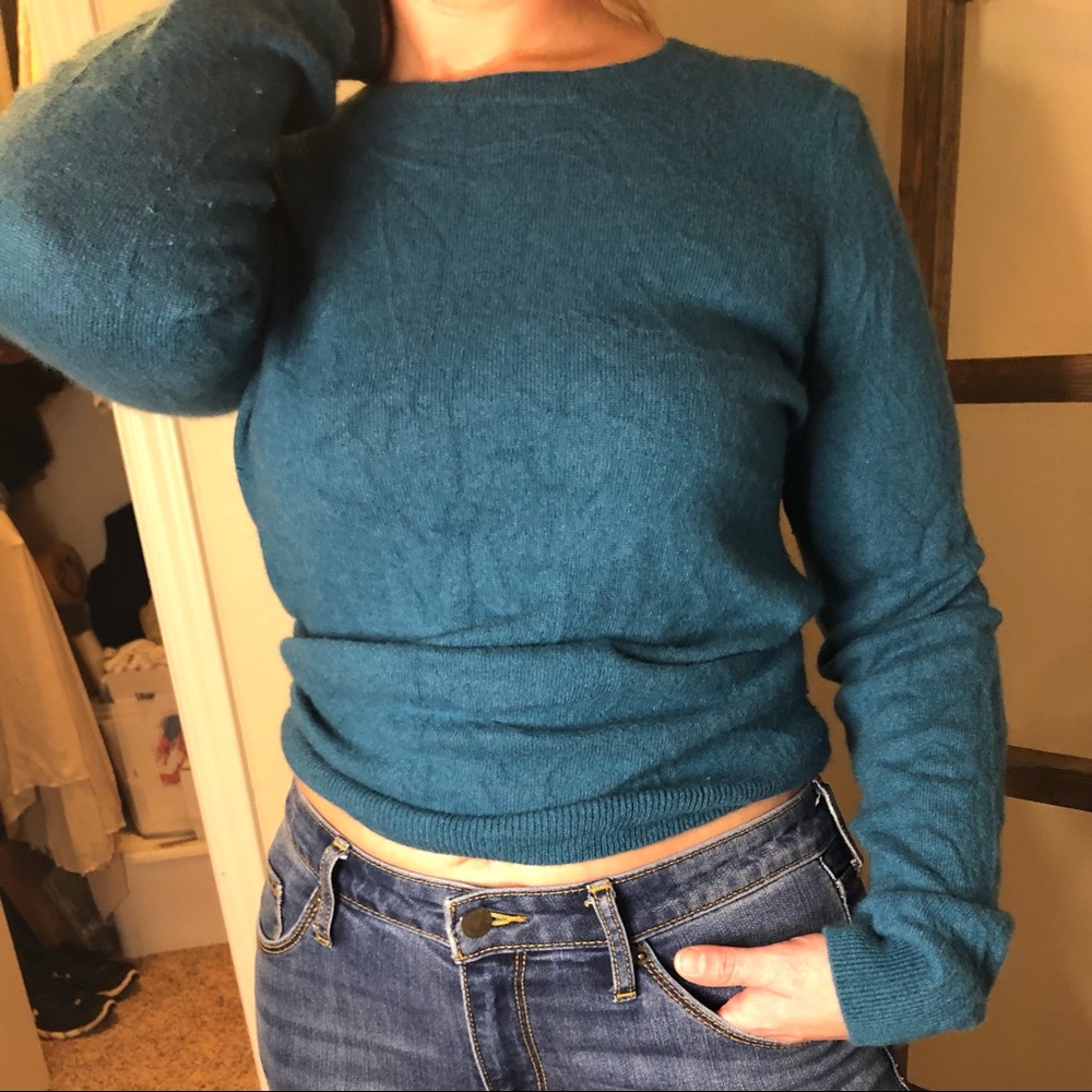 Teal Cashmere Sweater Size L